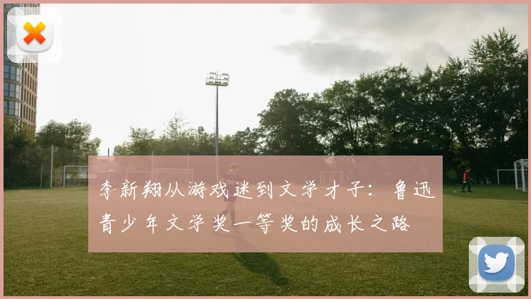 李新翔从游戏迷到文学才子：鲁迅青少年文学奖一等奖的成长之路